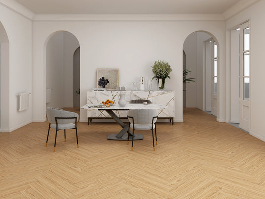 Blonde Oak | Houtlook | PVC Vloer te verlijmen | Visgraat