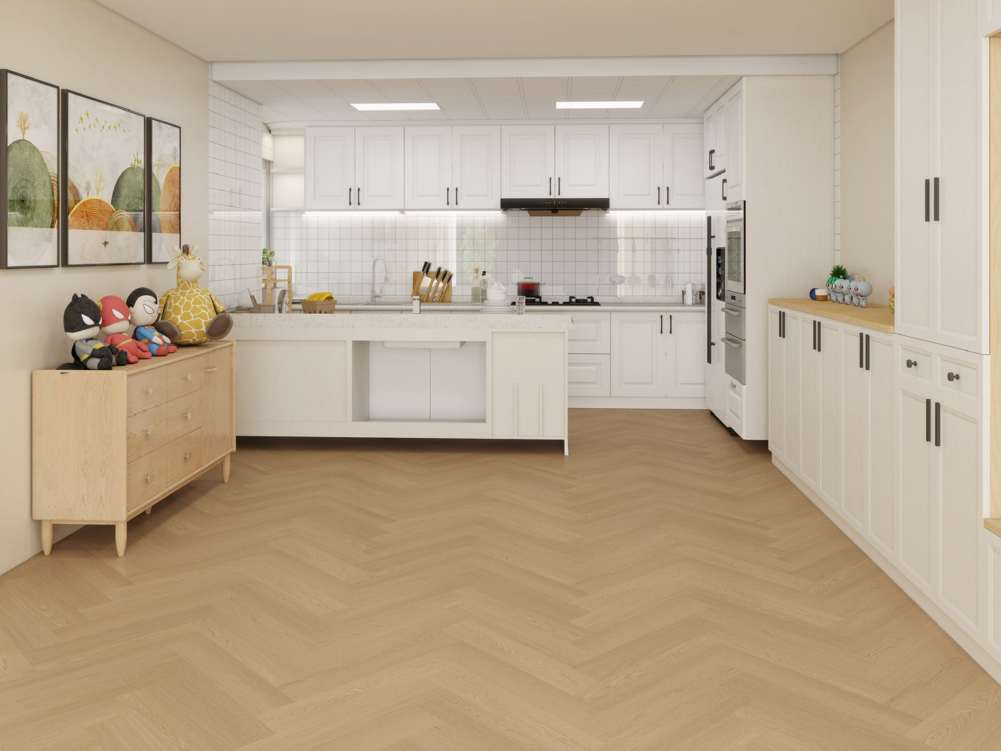 Honey Oak | Visgraat | Pvc Vloer Click