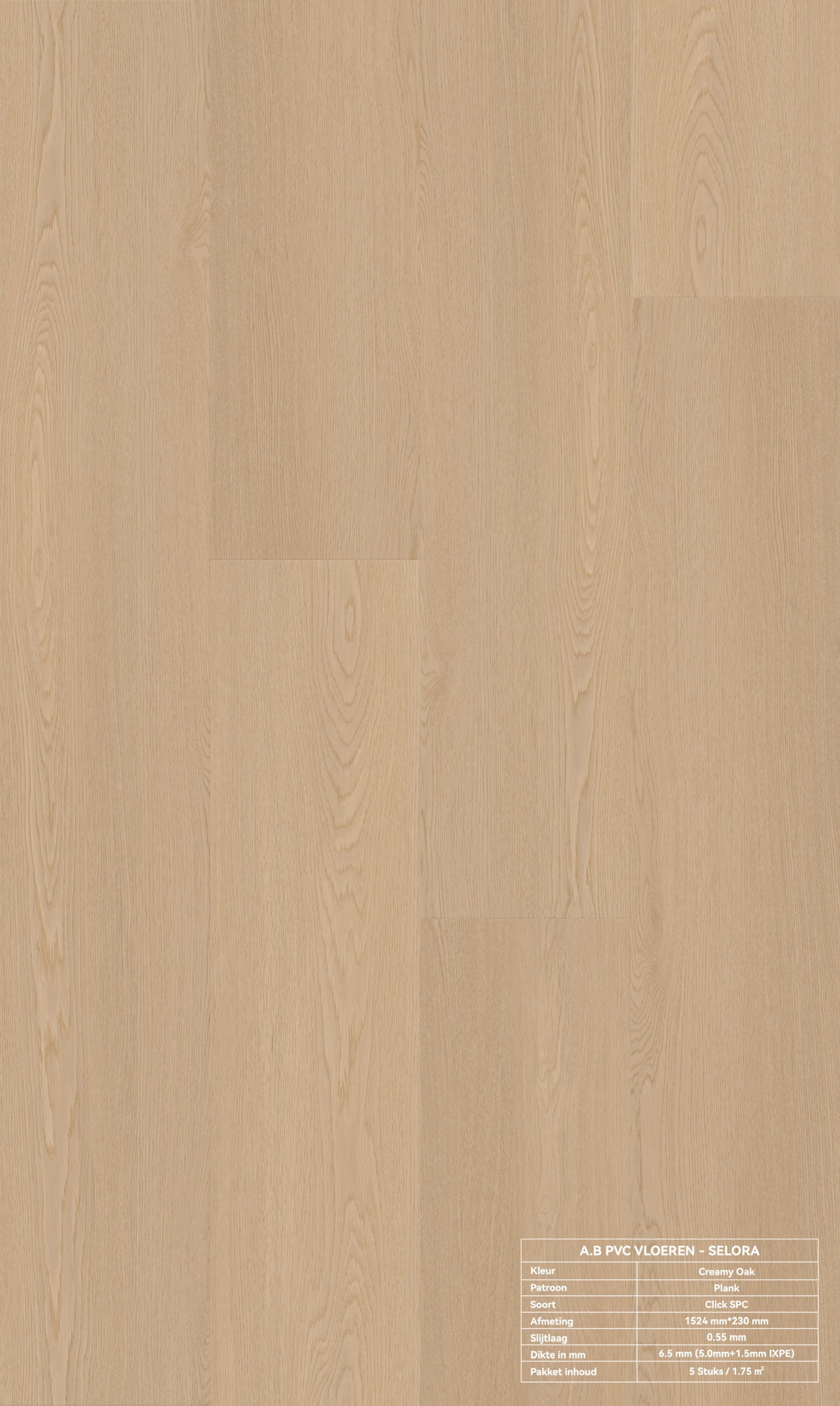 Creamy Oak | Houtlook | Pvc Vloer Click