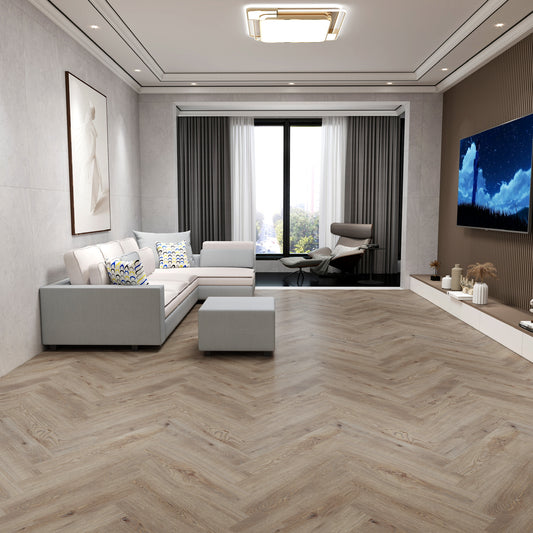 Mocha Oak  | Houtlook | PVC Vloer te verlijmen | Visgraat