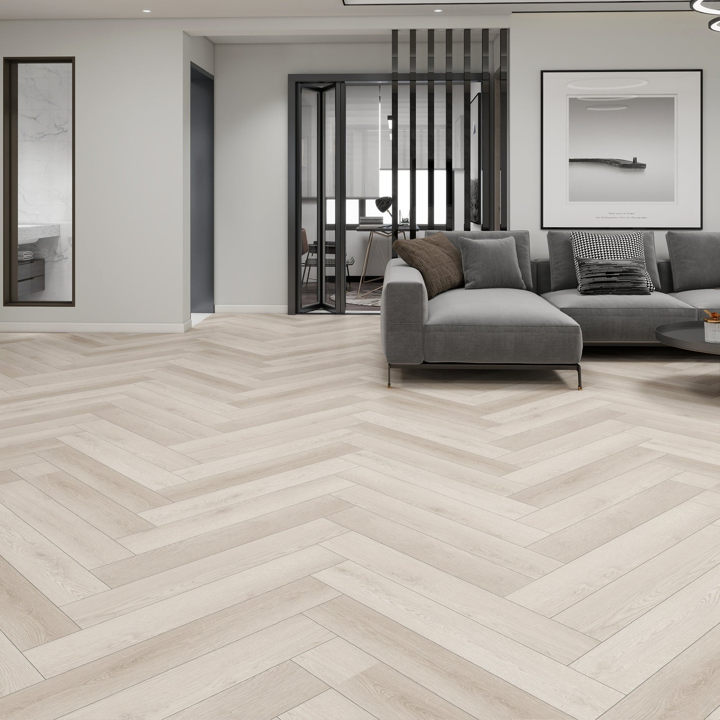 Pale Horizon  | Houtlook | PVC Vloer te verlijmen | Visgraat