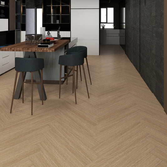 Cozy Oak  | Houtlook | PVC Vloer te verlijmen | Visgraat