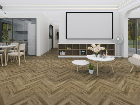 Rustic Oak  | Houtlook | PVC Vloer te verlijmen | Visgraat