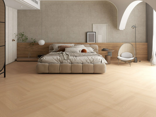Creamy Oak | Visgraat | Pvc Vloer Click