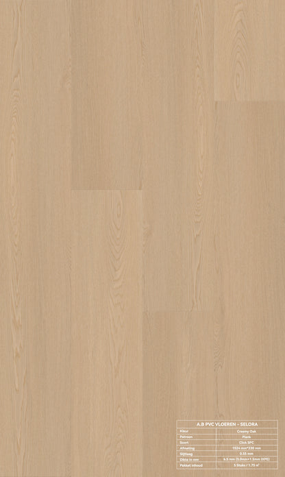 Creamy Oak | Houtlook | Pvc Vloer Click