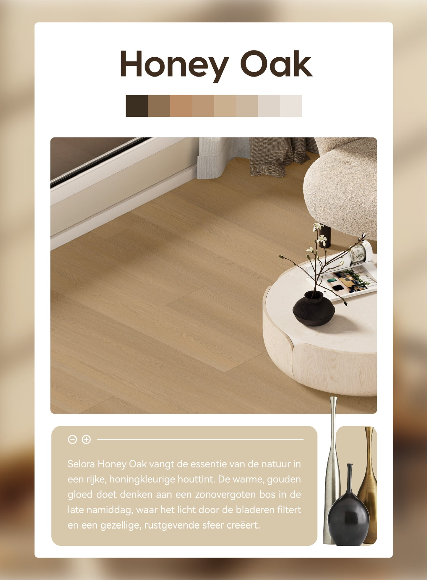 Honey Oak | Houtlook | Pvc Vloer Click