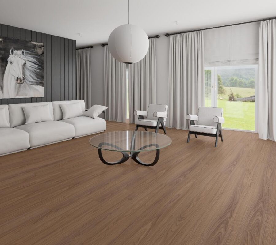 AB PVC Rechte Stroken Nocturne Walnut
